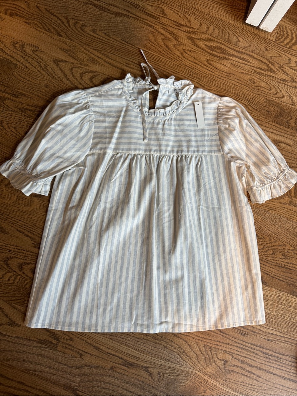 NWT Madewell cotton poplin striped top. Size XS.